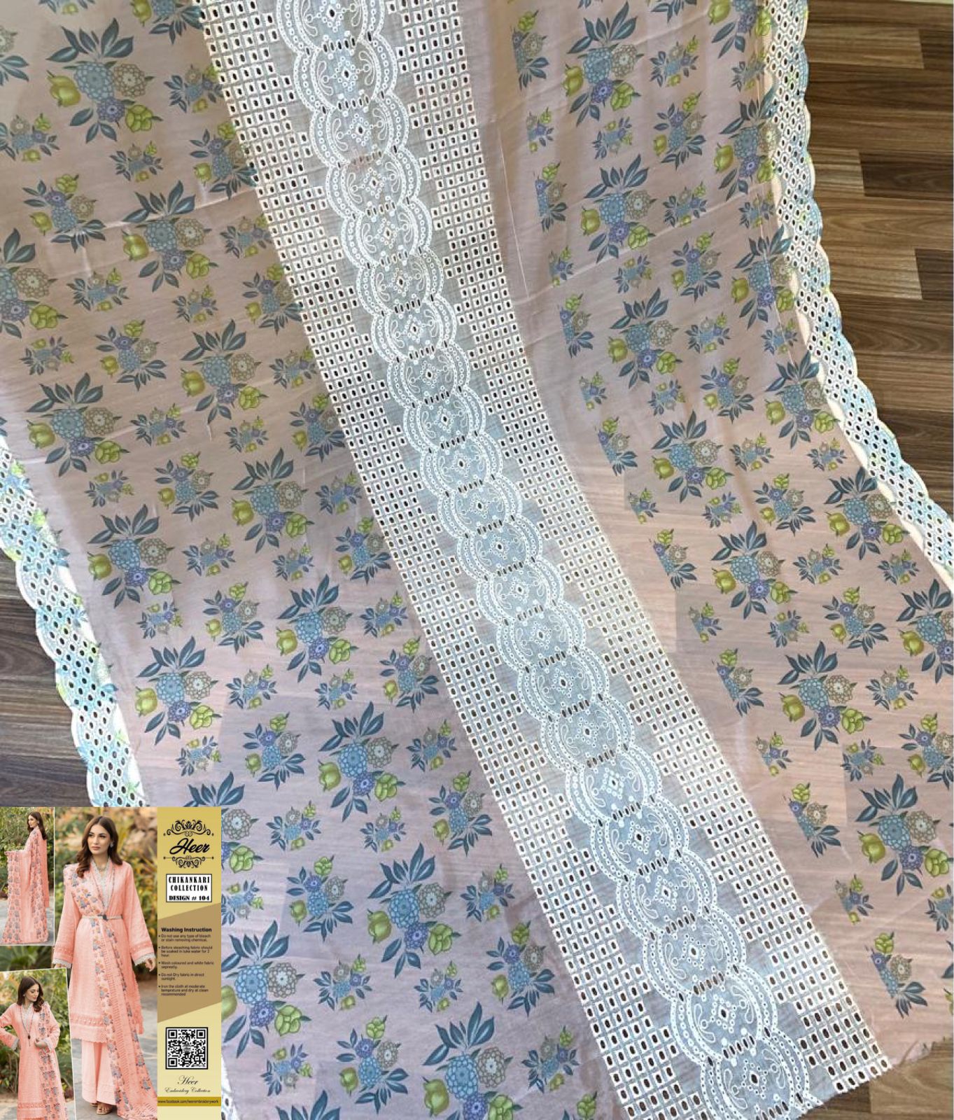 Chickenkari Lawn cotton dress - Image 7