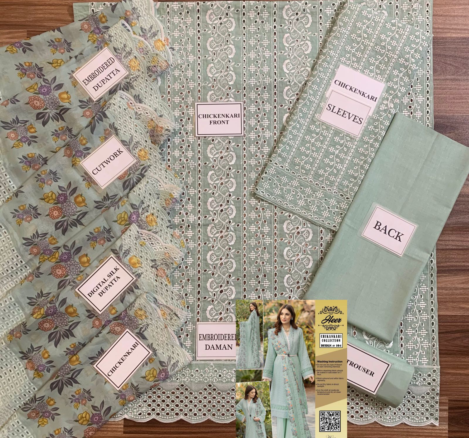 Chickenkari Lawn cotton dress - Image 3