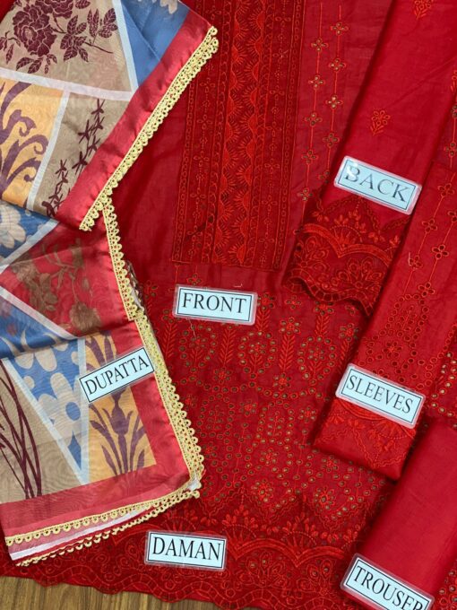 chickenkari cotton dress(red)