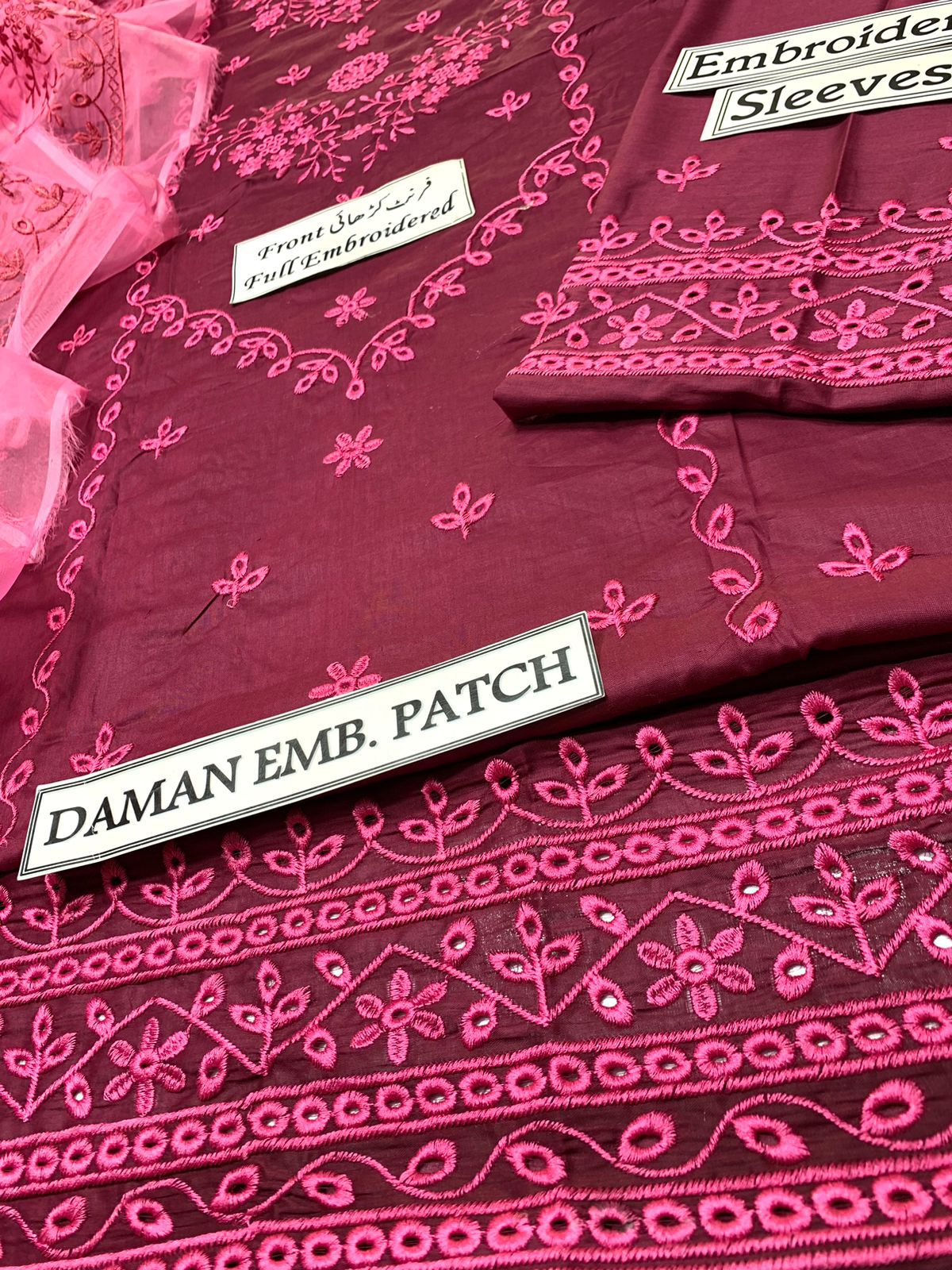 Embroidered lawn dress