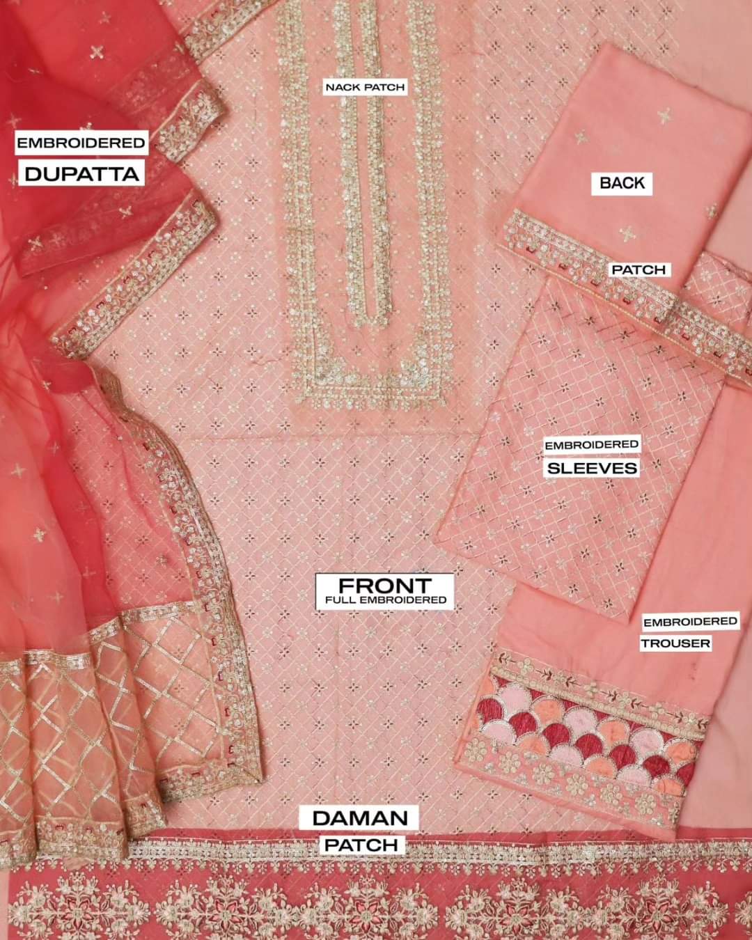 Party Wear Lawn Dress - Image 5