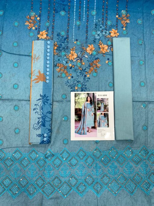 Lawn dress heavy embroidered - Image 5