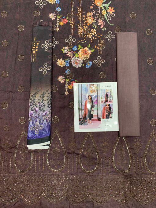 Lawn dress heavy embroidered