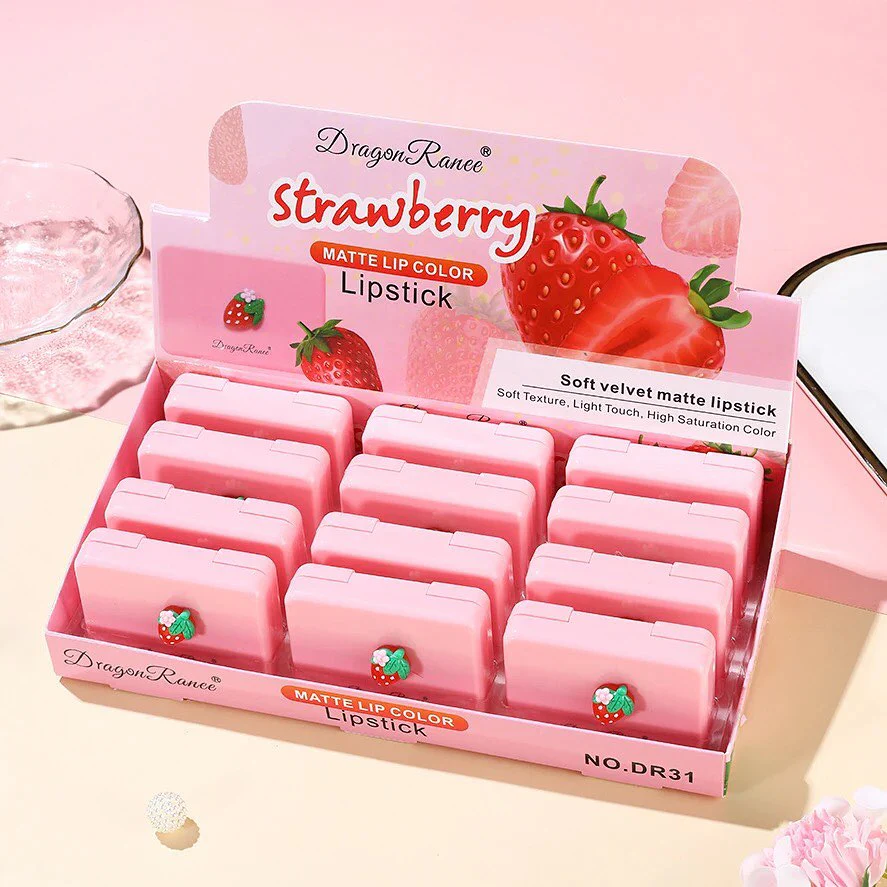 Experience Long-Lasting Beauty with Our Strawberry Lipstick Set