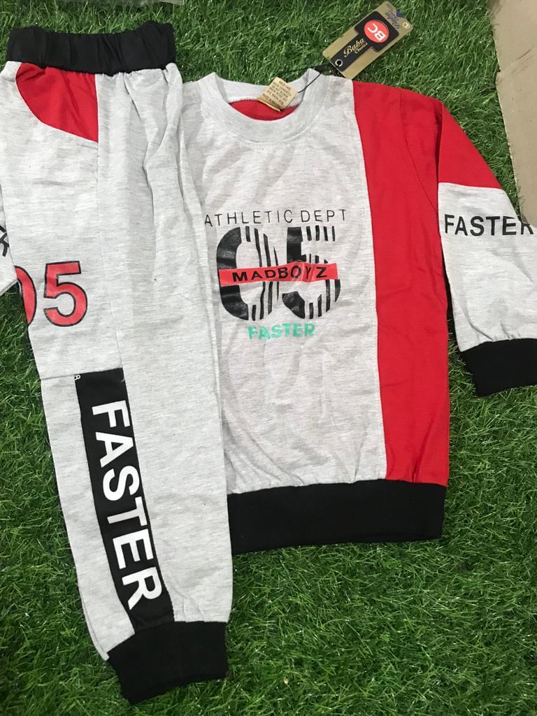 Stylish and Comfortable Red Track Suit for Boys