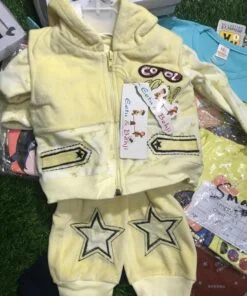 Charming Yellow Winter Dress for Kids