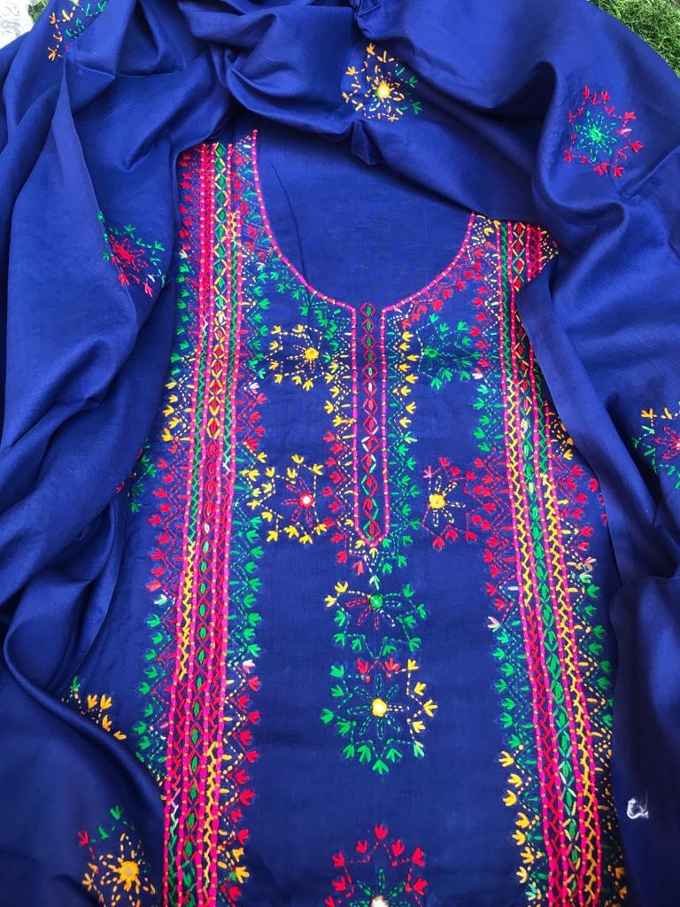 Lawn drss (unstiched) nevy blue